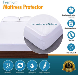 Cotton Terry Premium Mattress Protector Pad