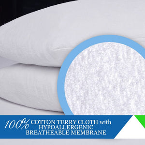 Cotton Terry Zippered Pillow Protector