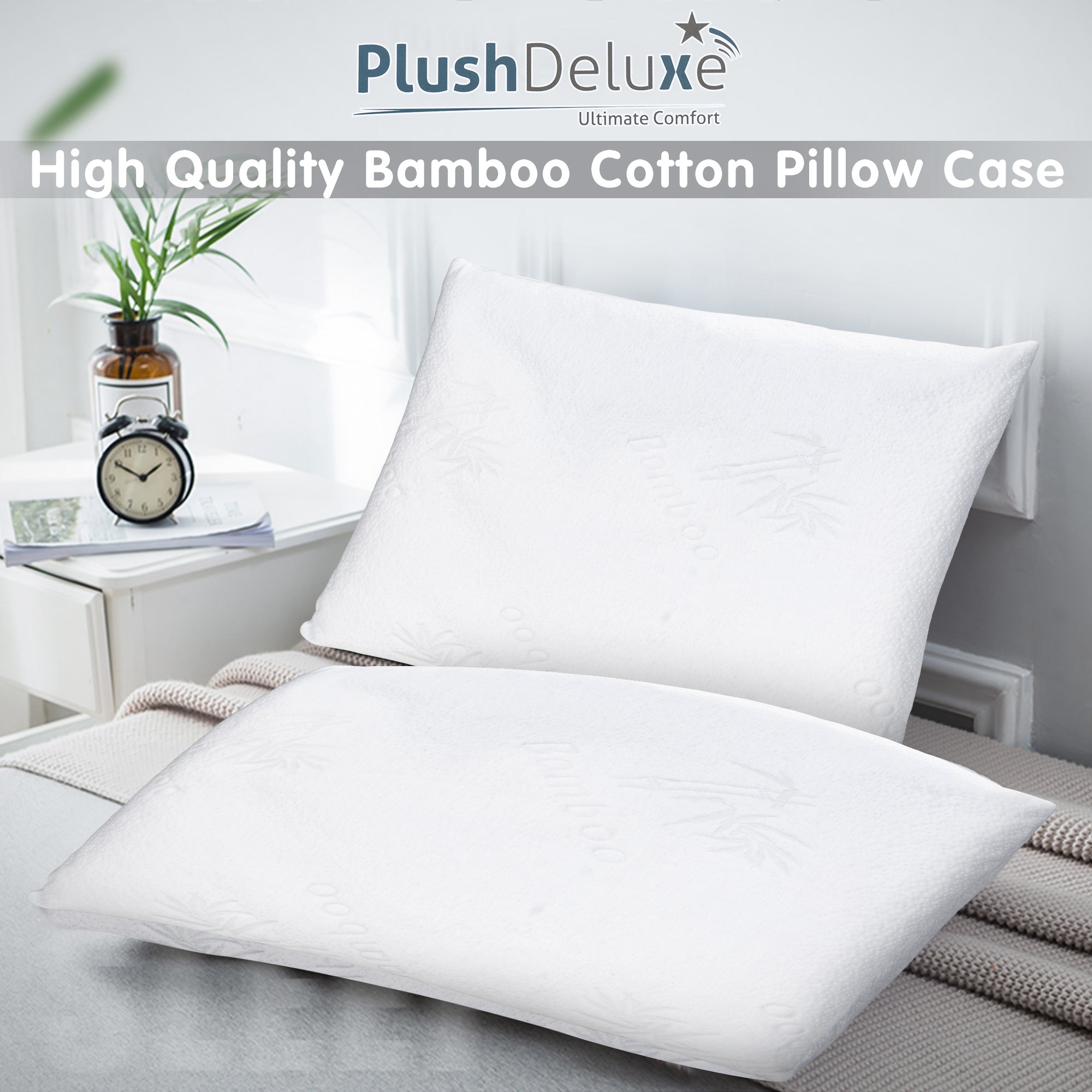  PlushDeluxe Premium Bamboo Mattress Protector – Queen