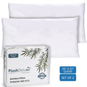 Premium Bamboo Pillow Zippered Protector